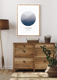 תמונות לבית-תמונות לחדר שינה-תמונות לסלון-תמונת קיר לבית של נוף הרים כחול-MIKOO