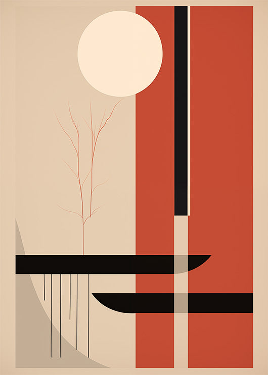 סגנון יפני כתום בז'