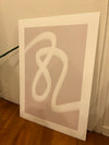 White Line On Gray Board - 50x70