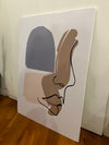 Half Face Line With Light Colors - 50x70