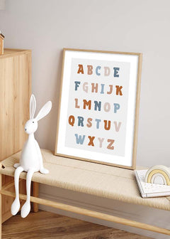תמונה לחדר הילדים עם אותיות באנגלית-תמונות לחדרי ילדים-MIKOO