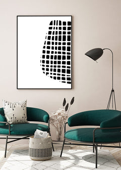  תמונה לסלון שחור לבן קוביות שחורות מימין-MIKOO