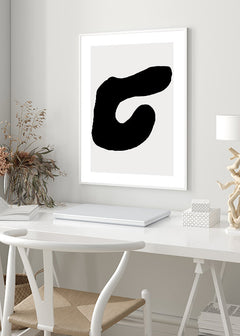 תמונה לסלון שחור לבן אבסטרקט שחור מלא-MIKOO