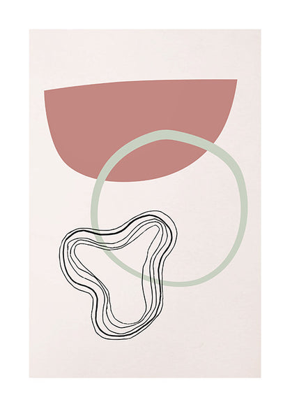 Red Gray Abstract Gallery wall-סט תמונות לבית- סט תמונות אבסטרקט לבית מלא סטייל-MIKOO