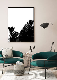  תמונה לבית שחור לבן עלי בננה-MIKOO