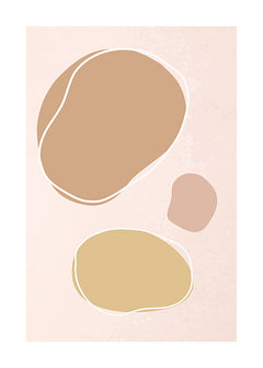 Big And Small Abstract Stones-תמונות לבית אבסטרקט-תמונת קיר בוהמית של צורות אבסטרקט-MIKOO