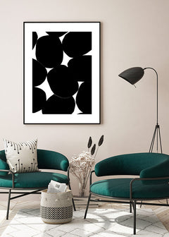 תמונה לבית שחור לבן כדורים גדולים-MIKOO