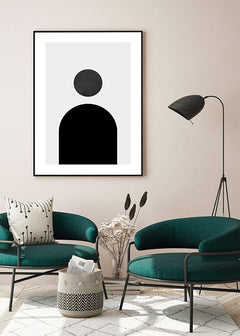 תמונה לבית שחור לבן אבסטרקט-MIKOO