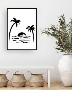 תמונות לקיר-תמונה שחור לבן חופשה-MIKOO