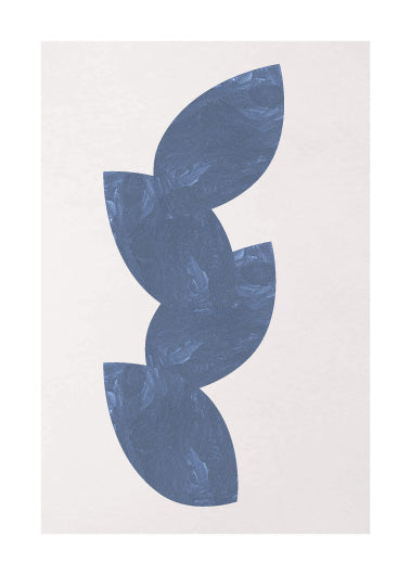 Blue Flowers And Leaves Gallery Wall-סט תמונות לבית-זוג תמונות אבסטרקט לבית עם גוונים כחולים-MIKOO