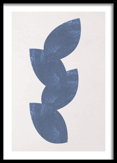 Blue Leaves-תמונות לבית אבסטרקט-תמונה לבית - איור של עלים בגוונים כחולים-MIKOO