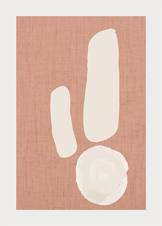Boho Peach Gallery Wall-סט תמונות לבית-זוג תמונות בוהו אבסטרקט עם גוון בצבע אפרסק-MIKOO