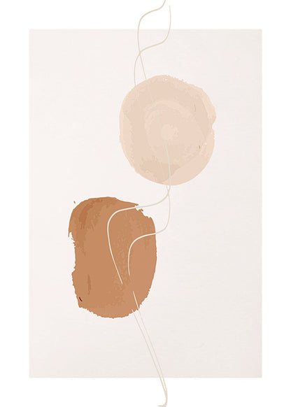 Orange Abstract Gallery Wall-סט תמונות לבית-זוג תמונות לבית אבסטרקט עם גוונים כתומים-MIKOO