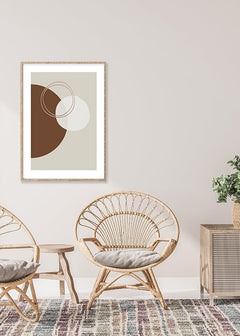  תמונה לסלון אבסטרקט בגוונים חומים ולבנים-תמונות לבית אבסטרקט-MIKOO