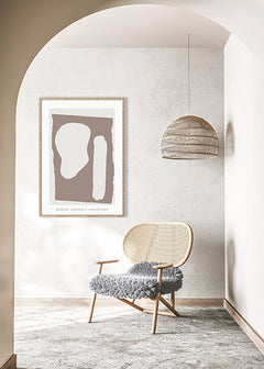  תמונה מודרנית לסלון אבסטרקט בגוונים חומים ולבנים-תמונות לבית אבסטרקט-MIKOO