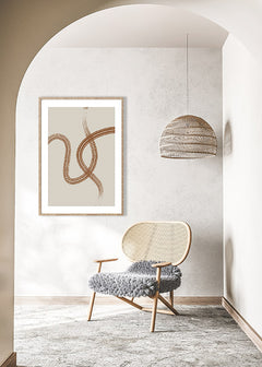 תמונת קיר לבית - אבסטרקט בגוון חום עדין מלא סטייל-תמונות לבית אבסטרקט-MIKOO