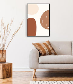 תמונות לבית-תמונות למשרד-תמונות אבסטרקט-תמונת אבסטרקט של אבנים בגוון חום-MIKOO