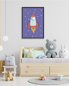 תמונות לחדרי ילדים-תמונה לחדר הילדים חללית