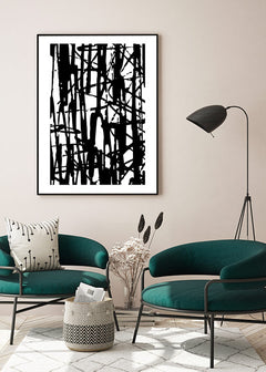 תמונת קיר שחור לבן ציור אומנותי-MIKOO