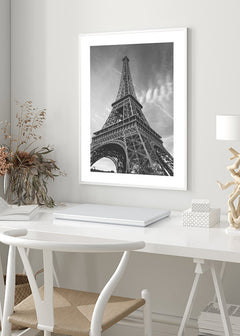 תמונת קיר שחור לבן מגדל אייפל-MIKOO