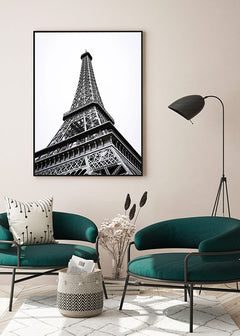 תמונה לבית של מגדל אייפל שחור לבן-MIKOO