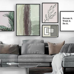 תמונות לבית-תמונות לחדר שינה-תמונות לקיר-סט תמונות מודרניות לבית צבע ירוק-MIKOO