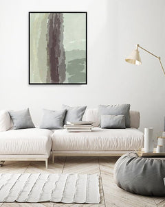 תמונות לבית-תמונות למשרד-תמונות אבסטרקט- תמונת אבסטרקט ציור צללים גוון ירוק-MIKOO