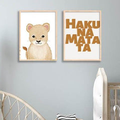תמונות לבית-תמונות לחדר שינה-תמונות לקיר-זוג תמונות לחדר ילדים האקונה מטטה-MIKOO