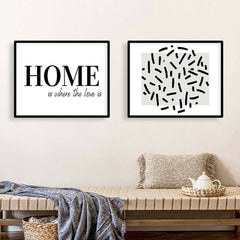 תמונות לבית-תמונות לחדר שינה-תמונות לקיר-זוג תמונות לבית אבסטרקט רוחב-MIKOO