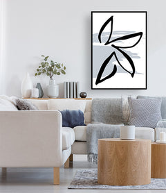 תמונות לבית-תמונות למשרד-תמונות אבסטרקט-תמונת אבסטרקט חצי פרח-MIKOO