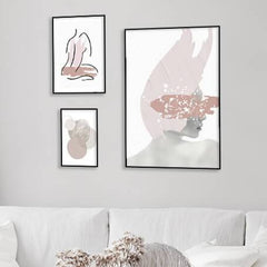 תמונות לבית-תמונות לחדר שינה-תמונות לקיר-שלישיית תמונות לחדר שינה של איורים מרשימים ומינימליסטיים-MIKOO