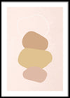 Light Abstract Stones-תמונות לבית אבסטרקט-תמונה לסלון - אבנים אבסטרקטים בצבעים עדינים-MIKOO