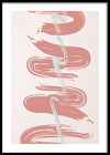 Light Red Snake-תמונות לבית אבסטרקט-תמונת קיר אבסטרקטית בצורת נחש-MIKOO