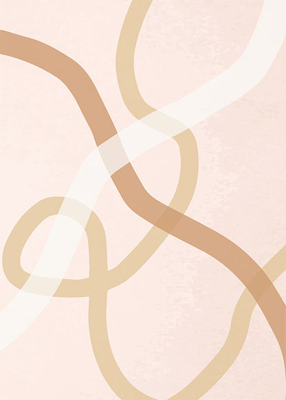 Light Brown-Pink Abstract Gallery Wall-סט תמונות לבית-סט תמונות לסלון אבסטרקט עם צבעים עדינים ואביביים-MIKOO