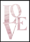 Love In Pink-תמונות קיר שחור לבן-תמונת טקסט לבית עם הכיתוב אהבה בוורוד עדין -MIKOO