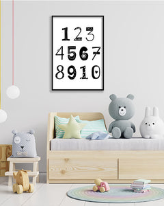תמונות לחדרי ילדים-תמונה לחדר הילדים של מספרים
