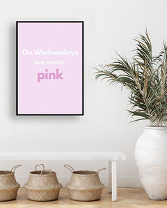 תמונות לקיר-תמונת משפט על החיים לובשים ורוד-MIKOO