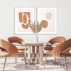 Orange Abstract Gallery Wall-סט תמונות לבית-זוג תמונות לבית אבסטרקט עם גוונים כתומים-MIKOO