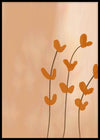 תמונות לבית-תמונות למשרד-תמונות אבסטרקט-תמונת אבסטרקט פרחים כתומים-MIKOO