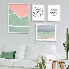 תמונות לבית-תמונות לחדר שינה-תמונות לקיר-סט תמונות לבית צבעי פסטל-MIKOO