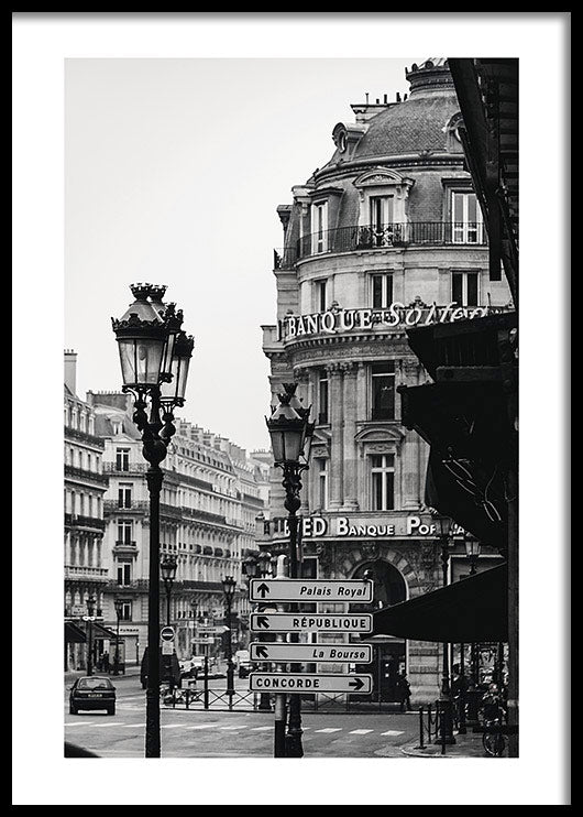 תמונה לבית שחור לבן רחוב בפריז-MIKOO