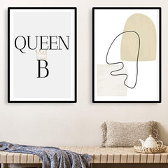 תמונות לבית-תמונות לחדר שינה-תמונות לקיר-זוג תמונות מודרניות אבסטרקט קווין-MIKOO