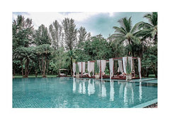 תמונות לבית-תמונות לחדר שינה-תמונות לקיר-תמונה בריכה בג'ונגל-MIKOO