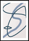 Two Lines Of Blue With Lips-תמונות לבית אבסטרקט-תמונה לבית - אבסטרקט מלא סטייל המתאים לכל פינה בבית-MIKOO