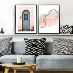 תמונות לבית-תמונות לחדר שינה-תמונות לקיר-זוג תמונות לסלון וינטג-MIKOO